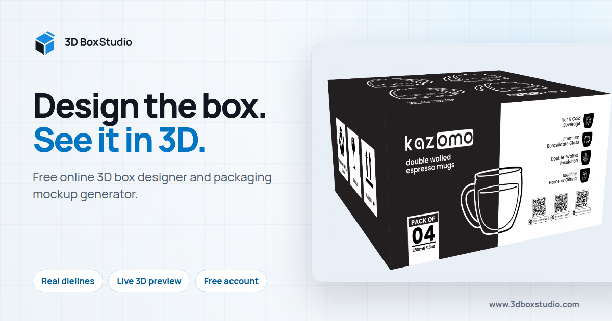 Packaging Material Examples 3DBoxStudio V2 – 3D Packaging Design, Dielines & Box Mockups | 3D Box ...